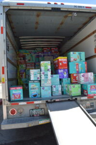 diapers in the truck